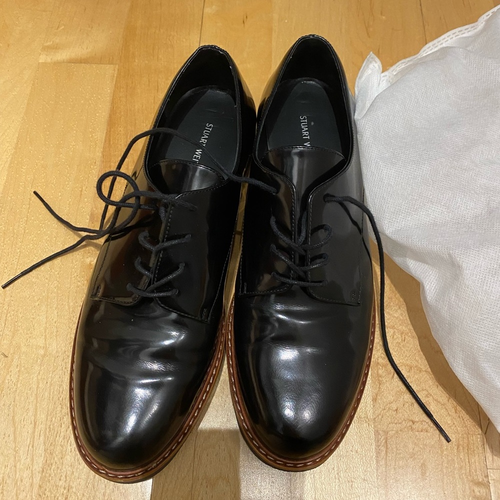 stuart weitzman metro oxford black women 6.5 mint